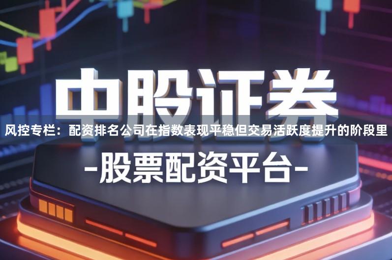风控专栏：配资排名公司在指数表现平稳但交易活跃度提升的阶段里